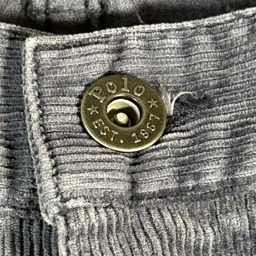 VTG 90s Polo Ralph Lauren Pants Mens 38x30 Blue Corduroy Classic Chino 5-Pocket